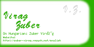 virag zuber business card